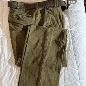 Meyer Trousers - with coordinating belt.  Approx 32w/31L